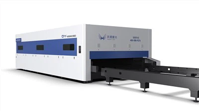 QY 2580GD Tabl Cyfnewid Peiriant Torri Laser Fiber Ar gyfer Taflen Metel